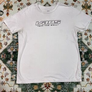 Vans Off The Wall White Graphic Logo T Shirt Mens‎ Medium
